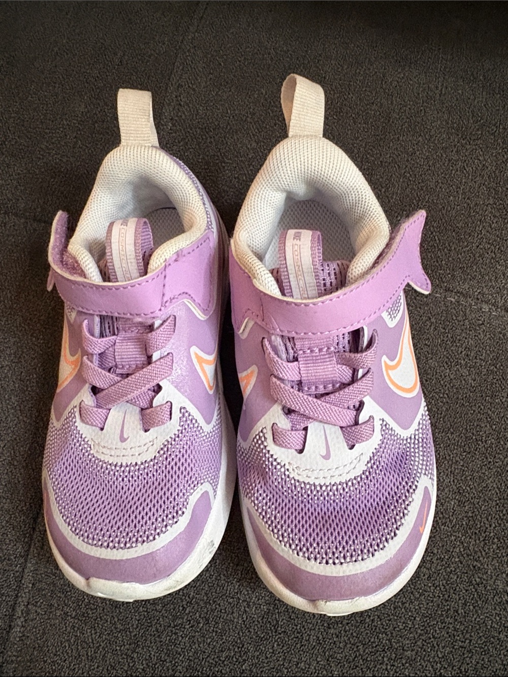 Nike Kids Lavender and White Sneakers